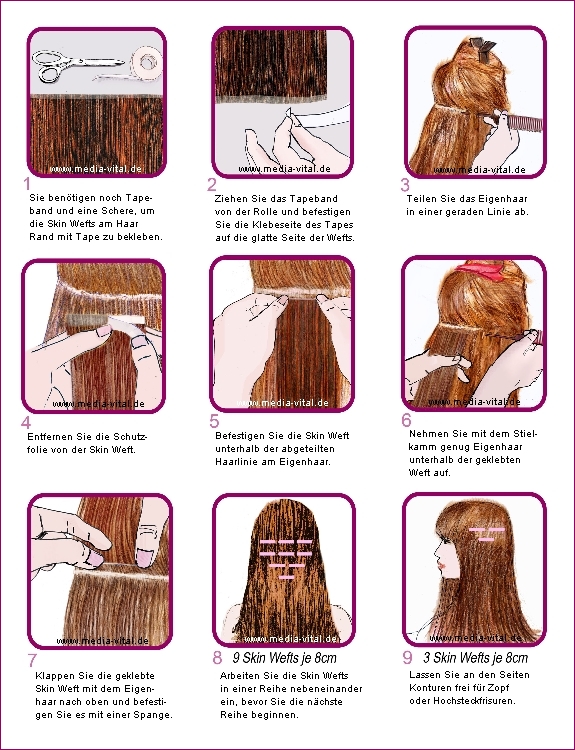 Anleitung Skin Weft Tressen | Haarverlängerung anbringen