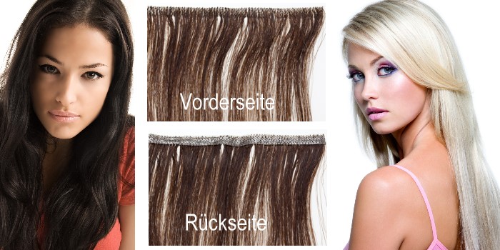 Skin Weft 100% Echthaar Haarverlängerung 30x30 gewellt  