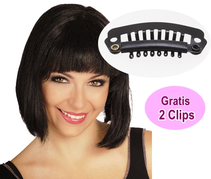 Pony Haarteil Clip In Extensions Perücke 30g Gerade Glatt + 2