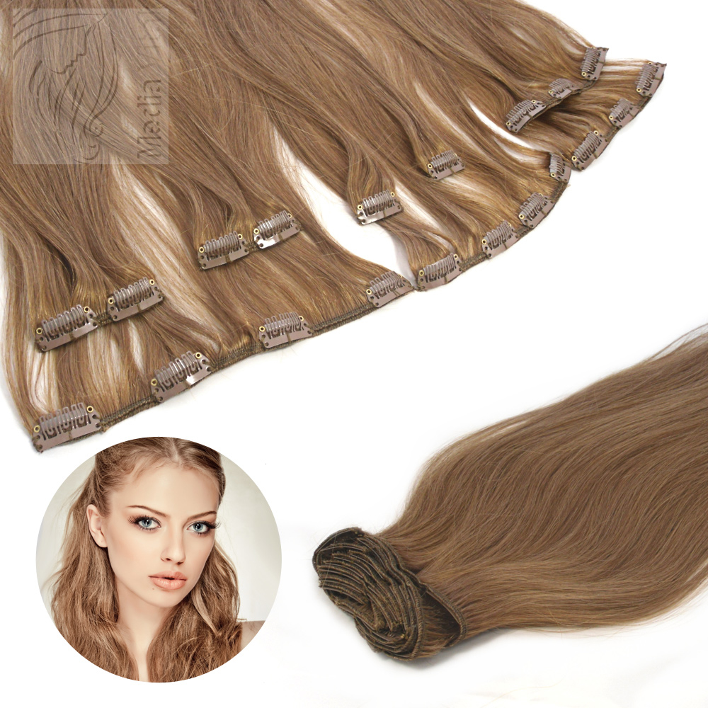 Clip In Extensions 45 g Clip On Haarteile 45 cm 60 cm Indisches Remy ...